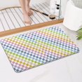 thumbnail image 3 of Colorful Checkerboard Pattern Bathroom Rugs Mat,Non Slip Microfiber Bathroom Rug,Rubber Backing,Soft Bathroom Mats for Bathroom Floor,Tub and Shower,17x27in(43x68cm), 3 of 4