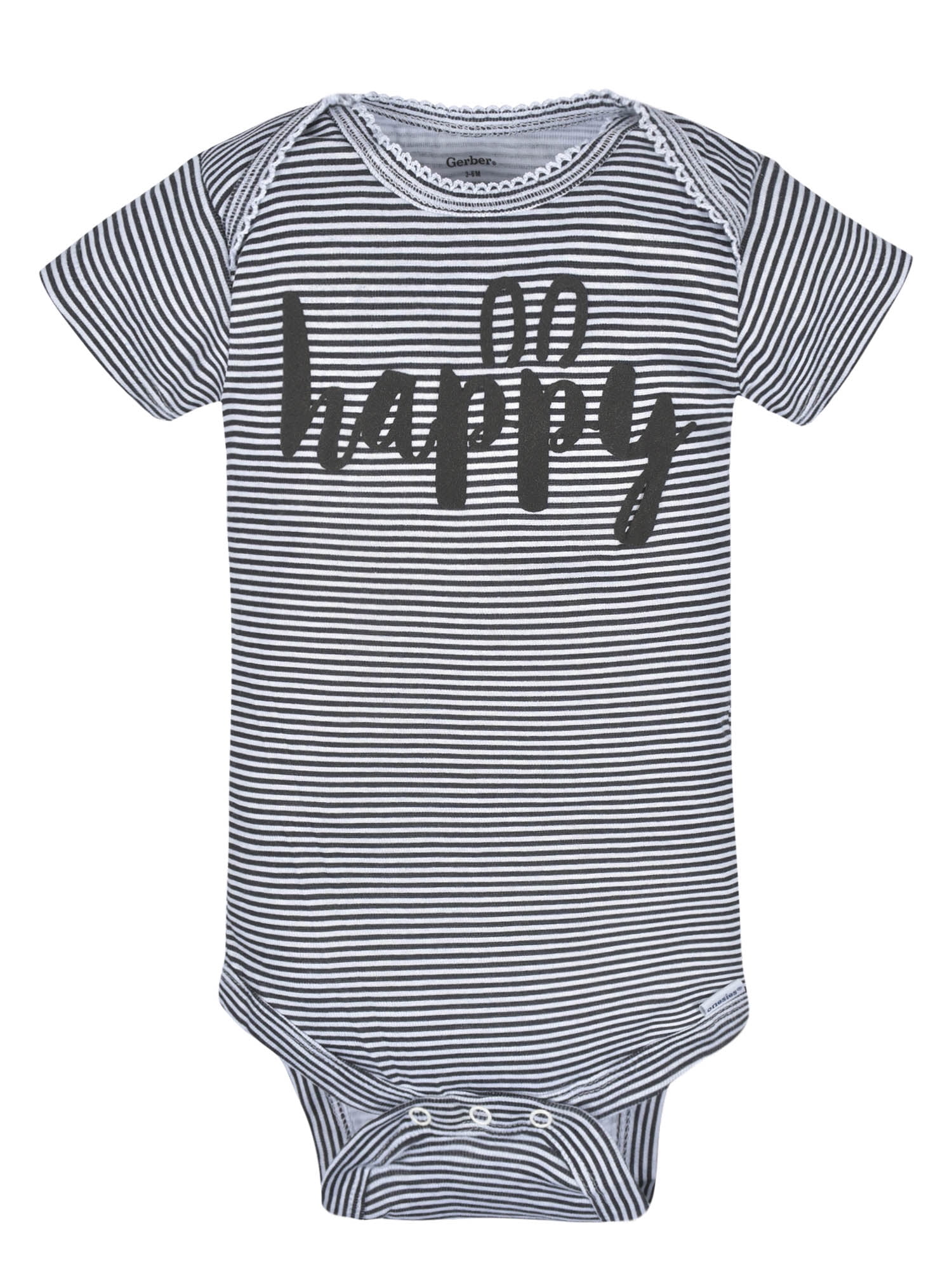 Gerber Baby Girls' Short Sleeve Onesies® Bodysuits, 8-Pack