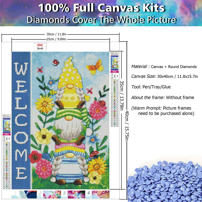 Welcome Spring Gonme Diamond Painting Kits for Adults Flowers