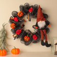 thumbnail image 1 of Halloween Fall Wreath 40cm Artificial Fall Garland Maple Pumpkin Pine Cones Wreath Pendant Halloween Decoration for Front Door Window Indoor Outdoor, 1 of 4