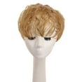 thumbnail image 4 of Short Curly Hair Top Wig Piece Ladies Fluffy Simulation Wig Piece for Middle-Age, 4 of 4