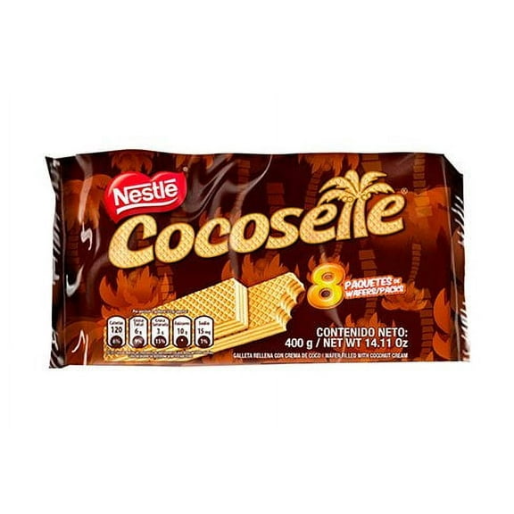 Cocosette - Pack of 8 (400g) - Wafer Cookie Filled with Coconut Cream (50 g. each)