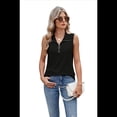 thumbnail image 4 of Camisetas Sin Mangas con Cremallera para Mujer, Color Negro, Talla XL, 4 of 10