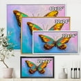 thumbnail image 4 of Designart 'Beautiful Butterfly In Orange and Turquoise' Modern Framed Canvas Wall Art Print, 4 of 5