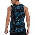 thumbnail image 3 of Easygdp Spacecraft Men's Tank Top, Sleeveless Muscle T Shirts, Breathable, Quick-Dry, Loose for Gym, Running, Fitness - 3X-Large, 3 of 9