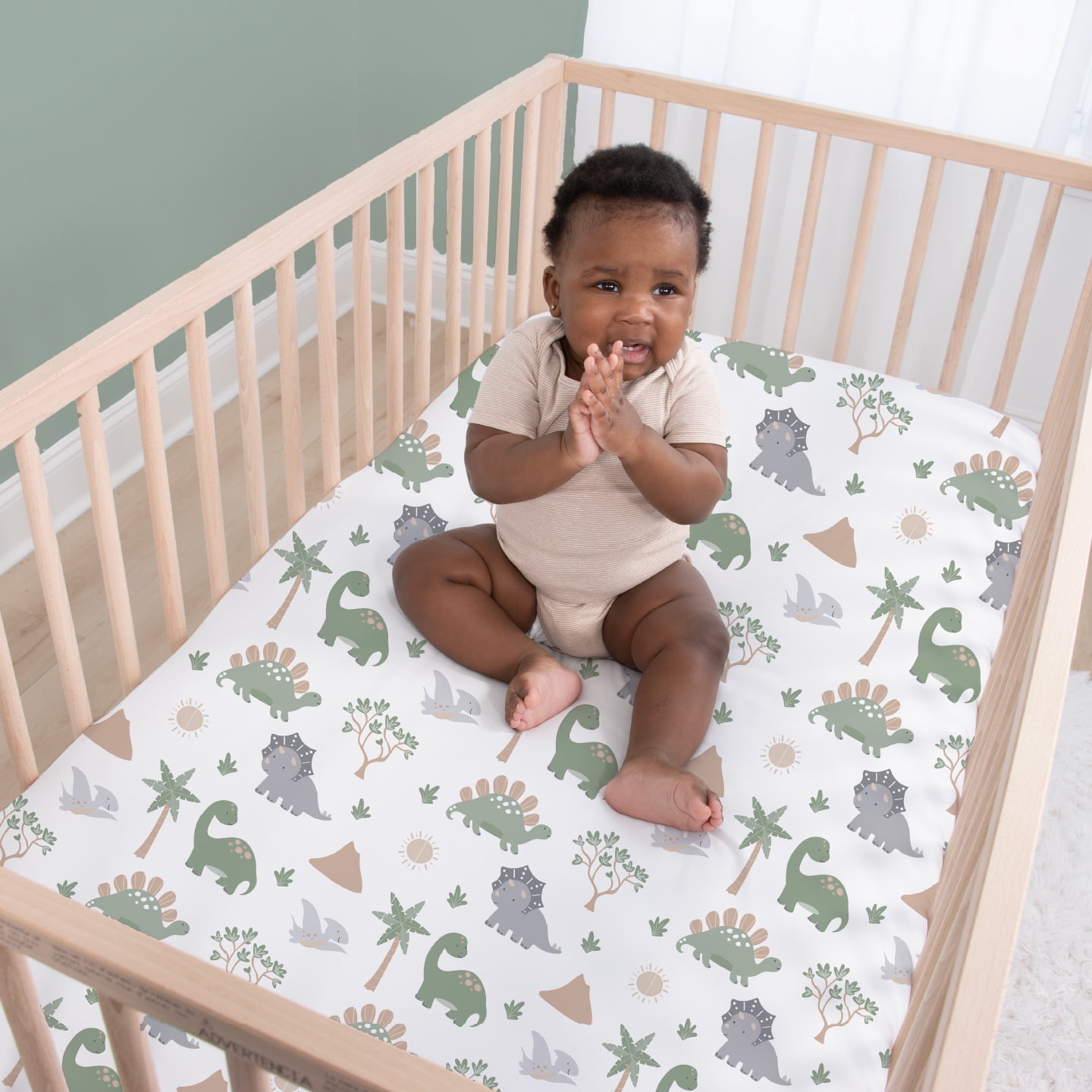 The Peanutshell Butterfly Song Baby Crib Bedding Set and Stuffie Plush Toy, 4-Piece Set