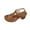 Brown, variant on BADHUB Women's Open Toe Ankle Strap Low Block Chunky Heels Sandals Adjustable Buckle Non-Slip Beach Walking Shoes Black 37
