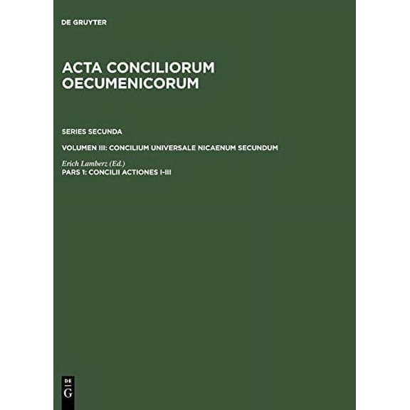 Concilii Actiones I-III