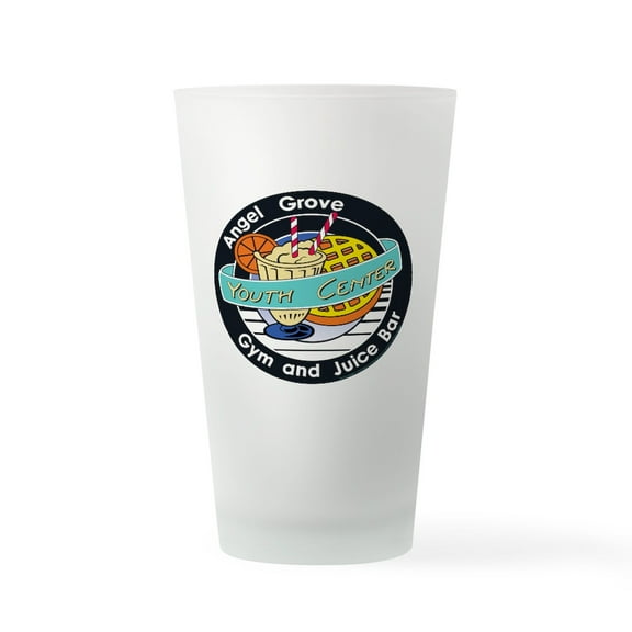 CafePress - Power Rangers Angel Grove Gym And J - Pint Glass, Drinking Glass, 16 oz. CafePress