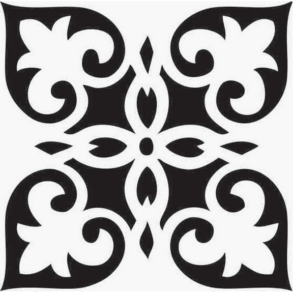 Printtoo Square Floral Damask Pattern Wooden Rubber Stamps Craft Textile Block-2 x 2 Inches