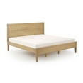 thumbnail image 3 of Plank+Beam Duo Solid Wood King Bed Frame with Panel Headboard , No Box Spring Needed, Blonde, 3 of 11