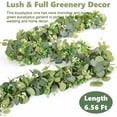 thumbnail image 4 of 2 Pcs Eucalyptus Garland with White Flowers, 5.9FT Artificial Greenery Garland Fake Vines Green Garlands for Wedding Centerpiece Table Party Indoor Outdoor Wall Decor, 4 of 16