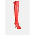 thumbnail image 2 of Marvelettes Faux Leather High Heeled Long Boots, 2 of 11