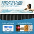 thumbnail image 3 of Slsy 4-6 Person Inflatable Square Hot Tub with 130 Bubble Jets, Built-in Heater Pump and Filter, 73"L x 73"W x 25"H, 3 of 11