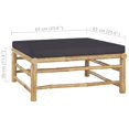 thumbnail image 4 of vidaXL Garden Footrest with Dark Grey Cushion Bamboo, 4 of 4