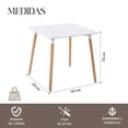 thumbnail image 3 of Mesa Reunion Comedor Cuadrada Estilo Eames Minimalista blanco 6.49 pulg Pido Todo E-MDCC4M-WH, 3 of 7