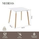 thumbnail image 3 of Mesa Reunion Comedor Cuadrada Estilo Eames Minimalista blanco 6.49 pulg Pido Todo E-MDCC4M-WH, 3 of 7