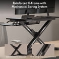 thumbnail image 4 of FitStand Home Office Height Adjustable Standing Desk Converter Black 40" U-Shape with Keyboard Tray, 4 of 7