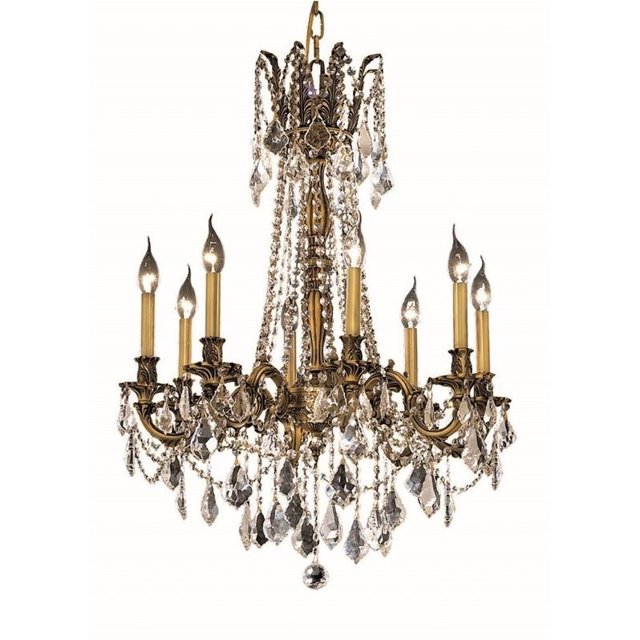 Elegant Lighting Rosalia 24" 8 Light Spectra Crystal Chandelier