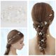 thumbnail image 4 of Diadema de vid, diadema floral para boda, diadema de vid, diadema floral para mujer, 2 piezas de oro/plata, 4 of 5