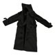 thumbnail image 3 of 1/12 de ropa para muñecas a escala: gabardina cruzada, atuendo realista para acción. Negro, 3 of 7