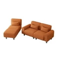 thumbnail image 7 of 84.6" Large Size Sofa, Modern Multi-Function Modular Sectional Sofa Couch with 3 Waist Pillows, Comfy Sofa Couches for Living Room, Apartment, Bedroom, Small Space, Orange, 7 of 7
