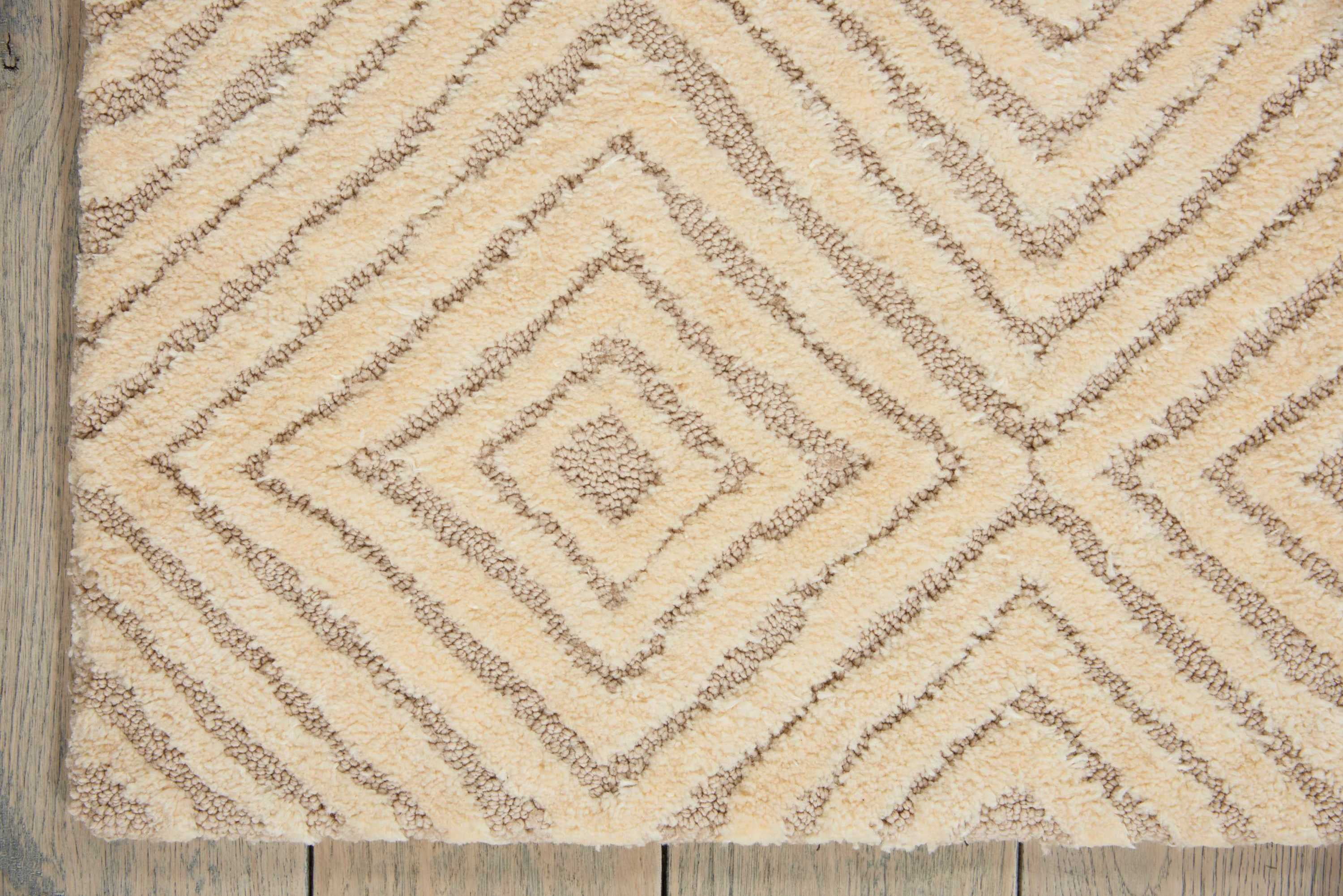 Nourison Modern Deco Modern Geometric Taupe/Ivory 8' x 10'6" Area Rug, (8' x 11')