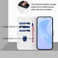thumbnail image 3 of Wallet Case Compatible for Motorola Moto G Stylus 5G 2025, PU Leather Magnetic Closure Protective Flip Folio Case with 3 Card Holder and Wrist Strap Cover Women Men,White, 3 of 9