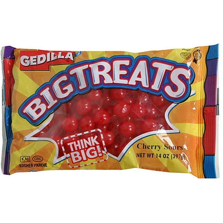 Gedilla Big Treats Cherry Sours, 14 oz, (Pack of 24)