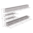 thumbnail image 5 of Fly I2 35TV Wall Mounted Floating Modern Entertainment Center, 5 of 5