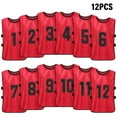 thumbnail image 2 of Basketball 6PCS Kid's Football Pinnies Quick Drying Soccer Jerseys Youth Sports Scrimmage Basketball Team Training Numbered Bibs Practice Sports Vest, 2 of 7