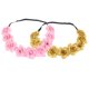 thumbnail image 1 of Paquete de 2 diademas con corona de flores rosas, guirnalda para el pelo de boda, tocado, accesorio para el cabello para niñas, mujeres y niños, 1 of 5