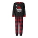 thumbnail image 1 of Pijamas familiares navideños a juego, camisetas de manga larga con estampado de letras y pantalones a cuadros. Ropa de dormir y estar por casa., 1 of 9