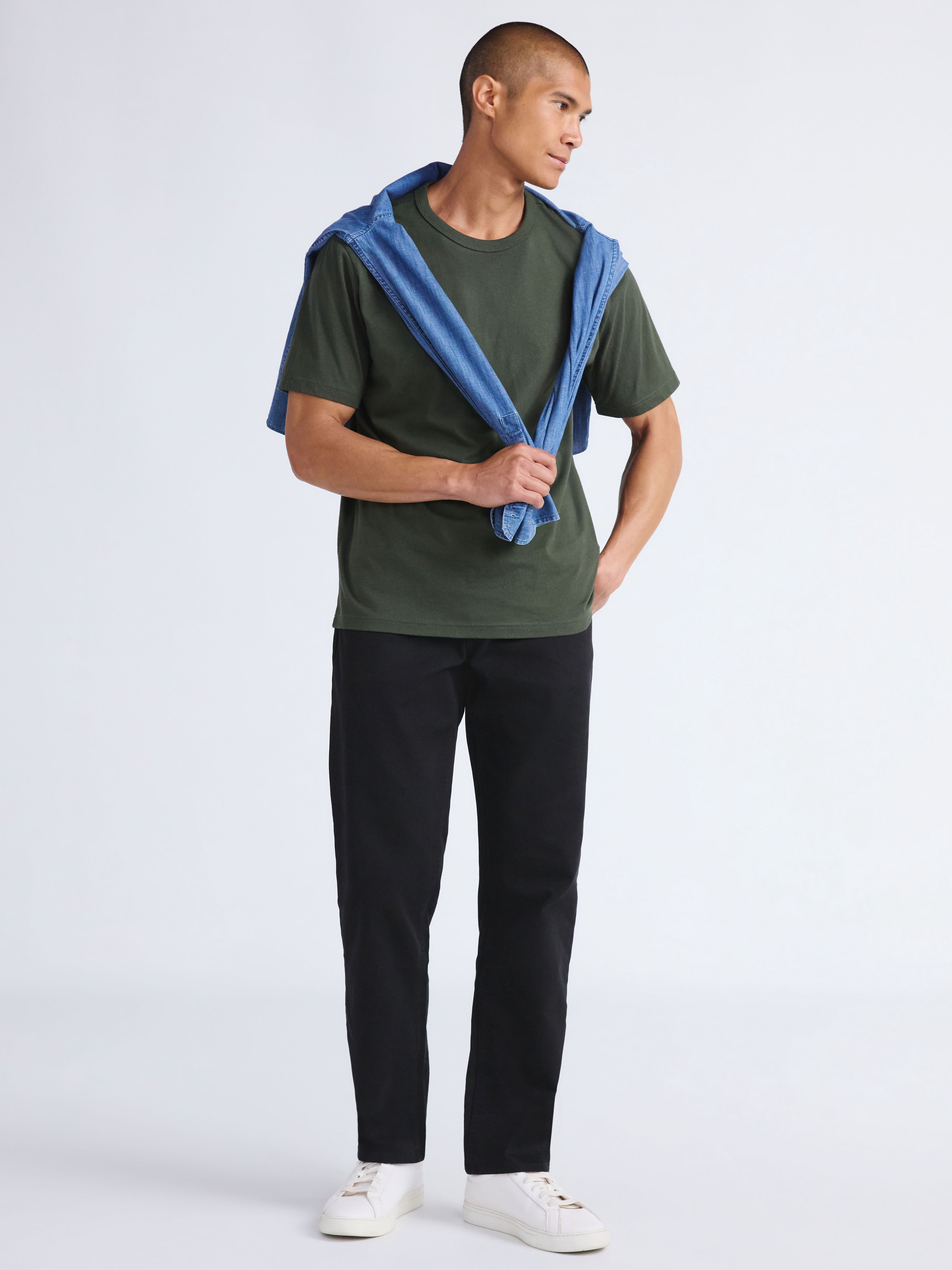Free Assembly Men’s Everyday Cotton Tee with Short Sleeves, Sizes XS-3XL