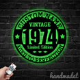 thumbnail image 4 of Handmadetneonsign 1974 Birthday Metal Wall Art Light, Event Metal Sign Wall Decor, Party Metal Decor 56725, 4 of 5