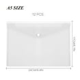 thumbnail image 3 of Toplive File Folders,12 Packs Plastic Envelopes Clear A5 Letter Size Waterproof Poly Envelopes Folders with Snap Closure for Office School Supplie, 3 of 7