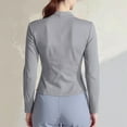 thumbnail image 4 of Qwertyu Athletic Jackets for Women Full Zip Lightweight Long Sleeve Workout Jackets Slim Fit Cropped Tops Gray 2XL, 4 of 5