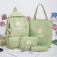 thumbnail image 1 of Mochila escolar de lona con margaritas para mujer, bolso escolar para adolescentes, chicas y estudiantes, bolsa para libros, 4 unids/set por Set Fivean unisex, 1 of 2