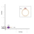 thumbnail image 4 of ANGARA Natural Oval Amethyst Solitaire Ring with Diamonds in 14K Rose Gold for Women (Size-6x4mm) | February Birthstone, Birthday, Anniversary, Jewelry Gift for Women | Natural Amethyst Ring, 4 of 8