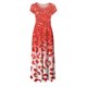 thumbnail image 4 of Puntoco Vestido Casual Estampado De Manga Corta Con Cuello Redondo Para Mujer Rojo Xl,Regalos Para Mujer Joven, 4 of 5