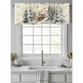 thumbnail image 4 of Christmas Valances for Windows Train Holly Woods Scene Lights Snowflakes Colorful Rod Pocket Curtains Valance Short Window Treatment Drapes for Living Room, Bedroom Bathroom 56"&nbsp;W x 16" L, 4 of 5