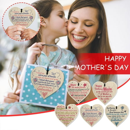 

Ovzne New Mother s Day Decorations Wooden Love Pendant The Best-Gift for Mother