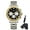 Gold&Black, variant on Chronograph Watches for Men Casual Classic Dial Outdoor Watch Silver Black Tone Stainless Steel Waterproof Mens Watch