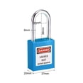 thumbnail image 4 of Candados Lockout Tagout de 1-1/2 pulgadas con llave igualada, candado de seguridad de plástico azul, 2 pcs, 4 of 4