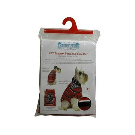 petTOMMY DOG SWEATER WITH BANDANA MD
