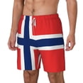 thumbnail image 5 of Mens Norway Flag 2 in 1 Quick Dry Swim Trunks with Compression Liner Beach Shorts, 5 of 6
