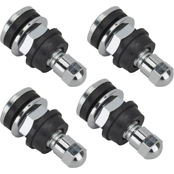 Steel Bolt-In Tire Valve Stems, Set of 4