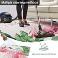 thumbnail image 5 of Summer Green Palm Leaf Outdoor Rug 3x5 Ft - Reversible Patio Rug Outdoor Camping Rugs, Pink Flamingo Tropical Plant Washable Indoor Outdoor Area Rugs, Non-Slip Outdoor Carpet Runner for Deck/Porch, 5 of 8