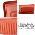 thumbnail image 2 of HLONK 3 PCS 17 Inch Plastic Flower Window Planter Box  Rectangular Flower Pot Planters with Drainage Holes  Vegetables Flower Growing Container Plant Pot  Red for Indoor Outdoor Garden  H, 2 of 6
