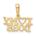 thumbnail image 3 of FB Jewels 14K Yellow Gold I Heart My Dogs Pendant, 3 of 4
